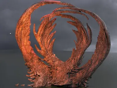 Ancient Raptor Rocks 9 3D model
