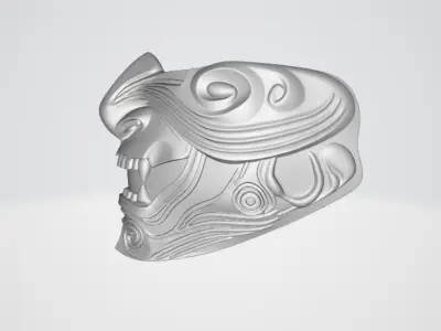 Samurai mask 2 3D model