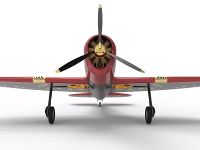 The Republic P-47 Thunderbolt Low-poly 3D model