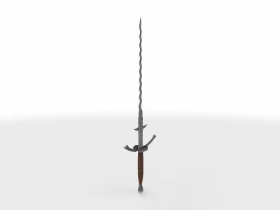flamberge sword  3D model
