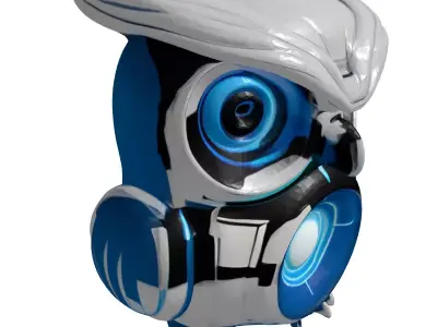 SciFi Owl Hologram Projector 3D model