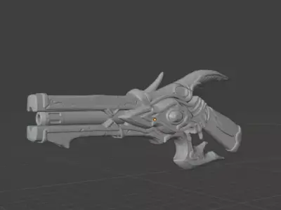 Futuristic Sci  Fi Prop Weapon for 3D Printing 3D print model