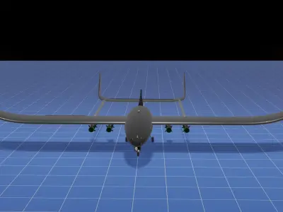 Fixed Wing UAV Drone Free 3D model