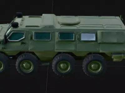 Realistic Modern 8x8 Armored Personnel Carrier Vehicle 3D Model Low-poly 3D model