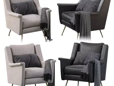Carlo Mid Century Chair 3D model