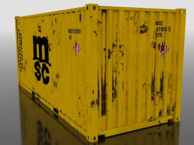 Shipping Container 20ft Low-poly 3D model buy