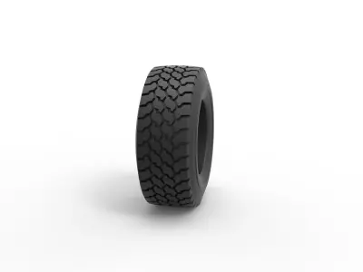 Truck tire 3 Scale 1 to 25 3D print model