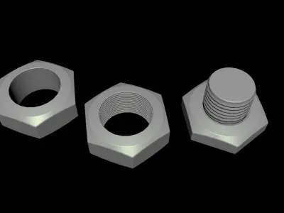 bolt lowpoly Game model  Low-poly 3D model