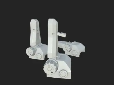 Magpul MBUS pro aim Low-poly 3D model