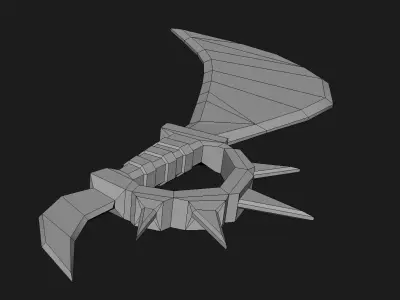 Low Poly Sword Game Asset Low-poly 3D model