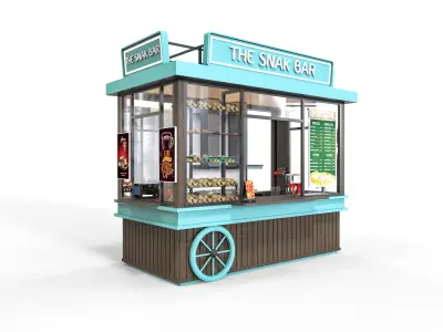 Snack Bar Model Low-poly 3D model
