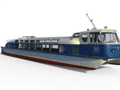 River bus project 946 Zarya 3D model