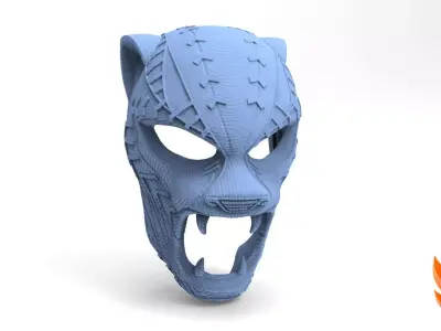 TChalla Warrior Falls Mask Black Panther 3D model