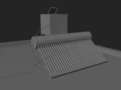 Sun heater 3d model low poly game ready Low-poly 3D model