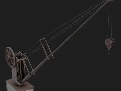 Dock Crane Low-poly 3D model