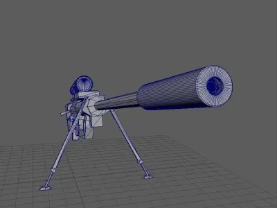 M247 Sniper Rifle 3D Model  High Detail Military Weapon 3D model