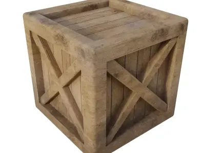 Wooden Crate Free low-poly 3D model purchase
