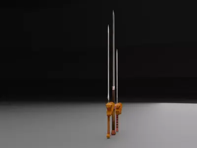 Stylized Low Poly Sword Set Low-poly 3D model
