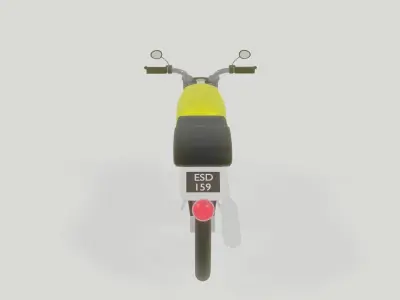 Motocycle low poly for games and scenes Low-poly 3D model