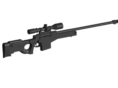 Accuracy International AWM sniper rifle 3D model purchase