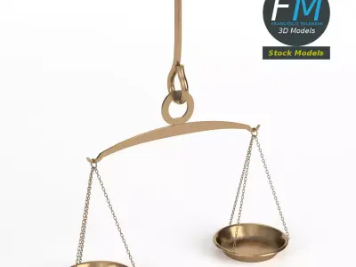 Handheld balance scale 3D model