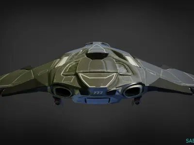 777 SPACESHIP sabioprods3d Low-poly 3D model