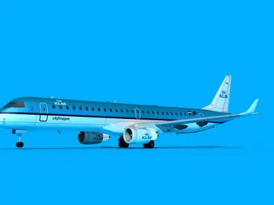 Embraer Emb-190 KLM City hopper 2 3D model
