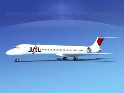 McDonnell Douglas MD-87 Japan Airlines 3D model
