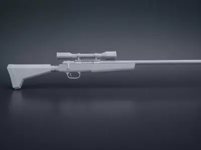  Bolt Action Sniper Rifle 3D Model Low-poly 3D model
