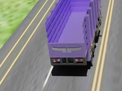3D VEHICLE  WITH 6 TYRES TRUCK Free 3D model