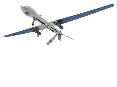 military unmanned aerial vehicle Low-poly 3D model