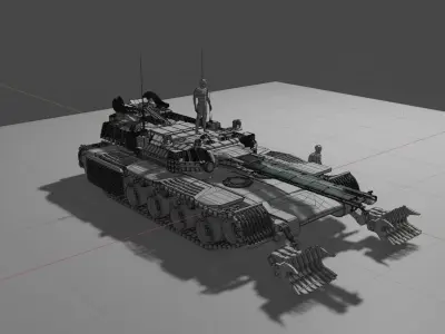 plasma tank Low-poly 3D model