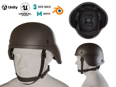 HighCom Striker ULACH IIIA helmet Low-poly 3D model