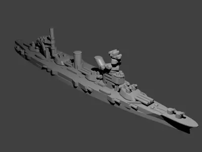 Soviet Gangut Class Battleship 3D print model