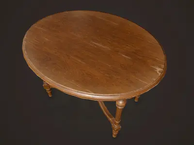 Antique Table - PBR Game Ready Low-poly 3D model purchase