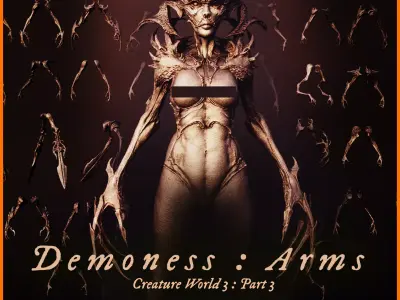 DEMONESS part III 40 Arms 3D model