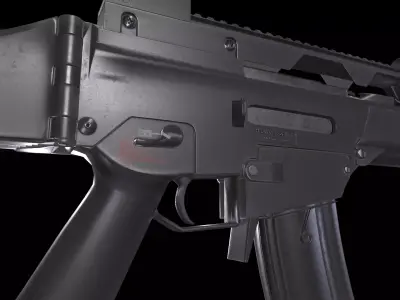 G36C Rifle Low-poly 3D model