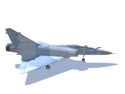 Mirage 2000 Jet Fighter Aircraft Low-poly 3D model