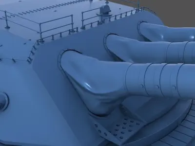 Yamato Type94 main turret - Personal license - 1-72 scale 3D print model