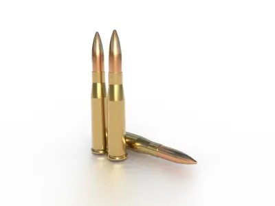 1392mm SR Mauser Anti Tank Ammo Low-poly 3D model