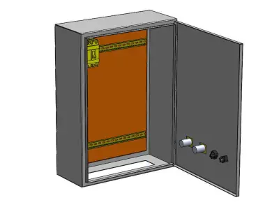 Configurable electrical panel housing 3D model