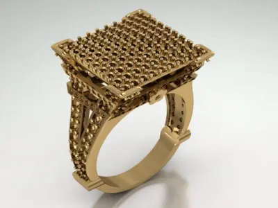 Eiffel tower ring 3D print model