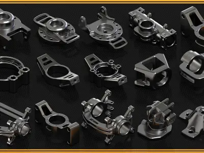 Hard Surface Kitbash alpha 3D model