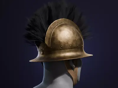 Celtic Hallstatt Bronze Helmet Low-poly 3D model