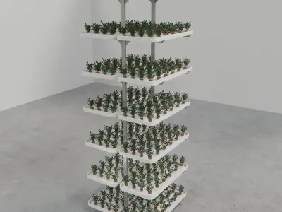 Vertical farm hydroponic 3D model purchase