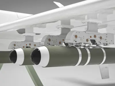 Fighter Air Drone Qods Low and High Poly Low-poly 3D model