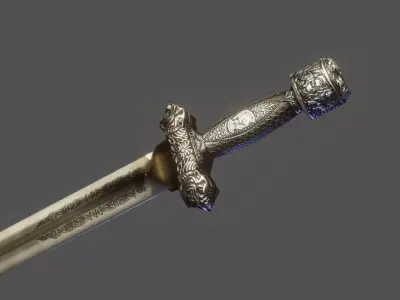 Low-Poly Spatha of Alexander the Great Low-poly 3D model