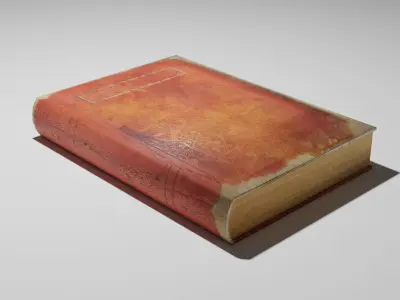 Set of five old books Free low-poly 3D model