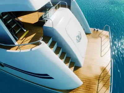 Yacht Low-poly 3D model