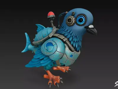 Spijoniro Golubiro VOL2 - Italian Brainrot Low-poly 3D model